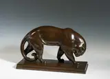 Otto Pilz, Panther, bronze, patinated dark; signed on the plinth "O. Pilz"