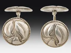 Pair of cuff links by Josef Hoffmann, sold Nov 2023