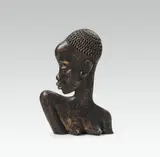 Hagenauer, Bust of an African woman, bronze, dark patinated; marked on the bottom: "ATELIER/HAGENAUER/WIEN"