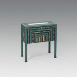 Josef Hoffmann, Chest, softwood, chalk base, painted with oil paints and watercolour; painting partly professionally restored