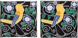 Bertold Löffler, Two tiles with bird