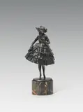 Bruno Zach, Indiscreet, bronze, patinated dark ; marble base; signed on the plinth "Zach"; minimal damage to the rear base