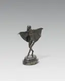 Captive bird by Josef Lorenzl, bronze, black patinated; stone base; signed on top of the plinth "LORENZL", sold Dec 2022