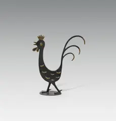 Walter Bosse, Rooster, brass, patinated