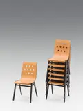 Roland Rainer, 7 Stacking chairs no. "3/4/3" for the Wiener Stadthalle