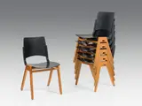 Roland Rainer, 6 Stacking chairs "P7" for the backstage area of the Wiener Stadthalle