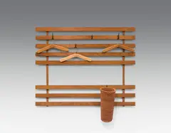 Carl Auböck, Wall coat rack with coat hanger and wastepaper basket