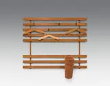 Carl Auböck, Wall coat rack with coat hanger and wastepaper basket