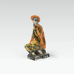 Seated woman with hat by Gudrun Baudisch-Wittke, sold Mar 2022