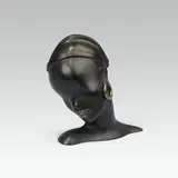 Hagenauer, Bust of an African, bronze, dark patinated; marked on the bottom: "WHW" in the circle, "HAGENAUER/WIEN" and "MADE IN/AUSTRIA"
