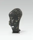 Hagenauer, Head of an African, bronze, dark patinated; marked on the bottom: "WHW" in the circle and "MADE IN/VIENNA/AUSTRIA"