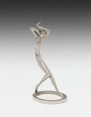 Dancer by Hagenauer, nickel-plated brass; small crack in the middle of the sculpture, offered Mar 2022