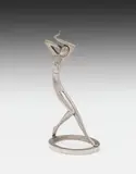 Hagenauer, Dancer, nickel-plated brass; small crack in the middle of the sculpture