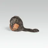 Richard Teschner, Anteater, pewter, patinated; marble; marked on the bottom: "WIENER/WERK/STÄTTE", designer's monogram "TE" in circle, rose mark