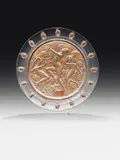 René Lalique, Decorative plate "Côte d'Or, colourless glass; partly satin-coated and patinated; sandblasted signature on the bottom: "R.LALIQUE/FRANCE"