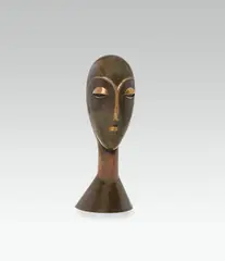 Franz Hagenauer, Head, c. 1920, brass, partly patinated