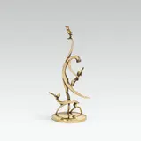 Hagenauer, Diana with deer, c. 1928, brass; marked on the bottom: "WHW" in circle, "MADE IN/AUSTRIA"