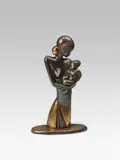 Hagenauer, Mother with child, 1955, bronze, partly dark patinated; marked on the lower surface: "WHW" in circle, "HAGENAUER/WIEN", "MADE IN/AUSTRIA"