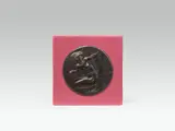 Johann Vierthaler, Plate with Diana, bronze; monogrammed on the front "J.V."; label on the reverse "Johann Vierthaler/Bildhauer Luisenstr. 9/o."