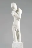 George Minne, Kneeling youth at the fountain, marble; monogrammed on the side of the plinth: "GM"
