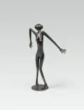 Hagenauer, Dancing african woman, brass, dark patinated; marked on the lower surface: "Handmade", "MADE IN/AUSTRIA", "HAGENAUER/WIEN", "WHW"