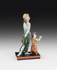 Susi Singer, Dame with folding fan and boy