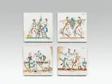 Gio Ponti, 4 Tiles "grape harvest