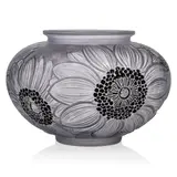 René Lalique, DAHLIAS VASE, NO. 938, blue stained and black enamelled