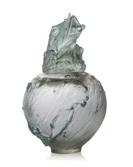René Lalique, FLOTS, COUVERCLE ROUGET GRONDIN VASE AND COVER, CP321