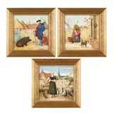 Henry Stacy Marks, THREE FRAMED AESTHETIC MOVEMENT TILES, CIRCA 1885, 1885