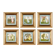Walter Crane, SIX NURSERY RHYME TILES, CIRCA 1880, 1880