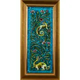 William De Morgan, FRAMED PERSIAN-STYLE TILE PANEL, CIRCA 1890