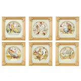 John Moyr Smith, SIX FRAMED 8-INCH 'ANACREON' TILES, CIRCA 1878, 1878
