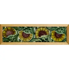 William De Morgan, FRAMED 'BBB' FOUR-TILE PANEL, CIRCA 1890, 1890, glazed earthenware