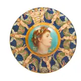 Ellen Welby, AESTHETIC MOVEMENT PORTRAIT CHARGER, 1884, 1884, painted and glazed earthenware