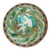 Carlo Manzoni, CHARGER, 1897, 1897, painted and glazed terracotta