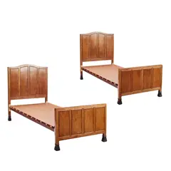 Gordon Russell, PAIR OF ARTS & CRAFTS SINGLE BEDS, 1929, 1929, English walnut