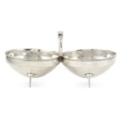Christopher Dresser, DOUBLE BON-BON DISH, CIRCA 1880, 1880, silver plate