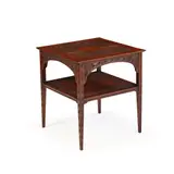 ARTS AND CRAFTS OCCASIONAL TABLE, CIRCA 1920 by Arthur Simpson Of Kendal, 1920, chip-carved mahogany, sold Oct 2025