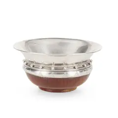 A. E. Jones, MAZER, 1985, 1985, silver and turned wood
