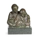Charles Leonard Hartwell, FAMILY GROUP, patinated bronze on marble base