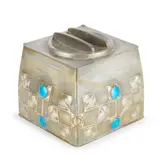 Archibald Knox, LARGE-SIZED BISCUIT BOX & COVER, CIRCA 1905, 1905, pewter and enamel