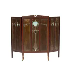 George Walton, THREE-FOLD FIRESCREEN, CIRCA 1900, 1900, oak