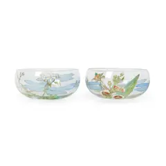 Hannah Moore Walton, TWO FINGER BOWLS, CIRCA 1910, 1910, painted glass