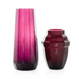 Moser & Söhne, TWO VASES, CIRCA 1920, 1920, ruby and amethyst glass (2)