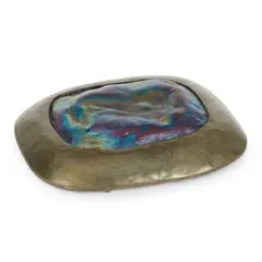 'TURTLE BACK' PANEL, CIRCA 1910 by Tiffany Studios, 1910, iridescent glass, sold Oct 2025