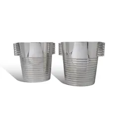Luc Lanel, PAIR OF UNDULATIONS CHAMPAGNE COOLERS, DESIGNED 1933, 1933