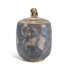 Maurice Gensoli, VASE AND COVER, CIRCA 1925, 1925, glazed stoneware