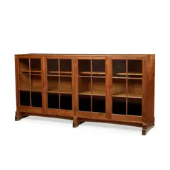 Peter Waals, ARTS & CRAFTS BOOKCASE, CIRCA 1925, 1925, oak and glass