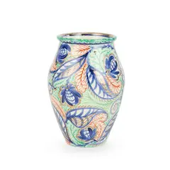 Louise Powell, ARTS & CRAFTS VASE, 1920, 1920, polychrome and silver painted earthenware